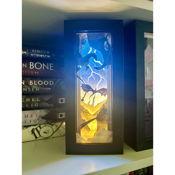 The Empyrean Fourth Wing Book Nook Shelf Light Box - Picture 2 of 6